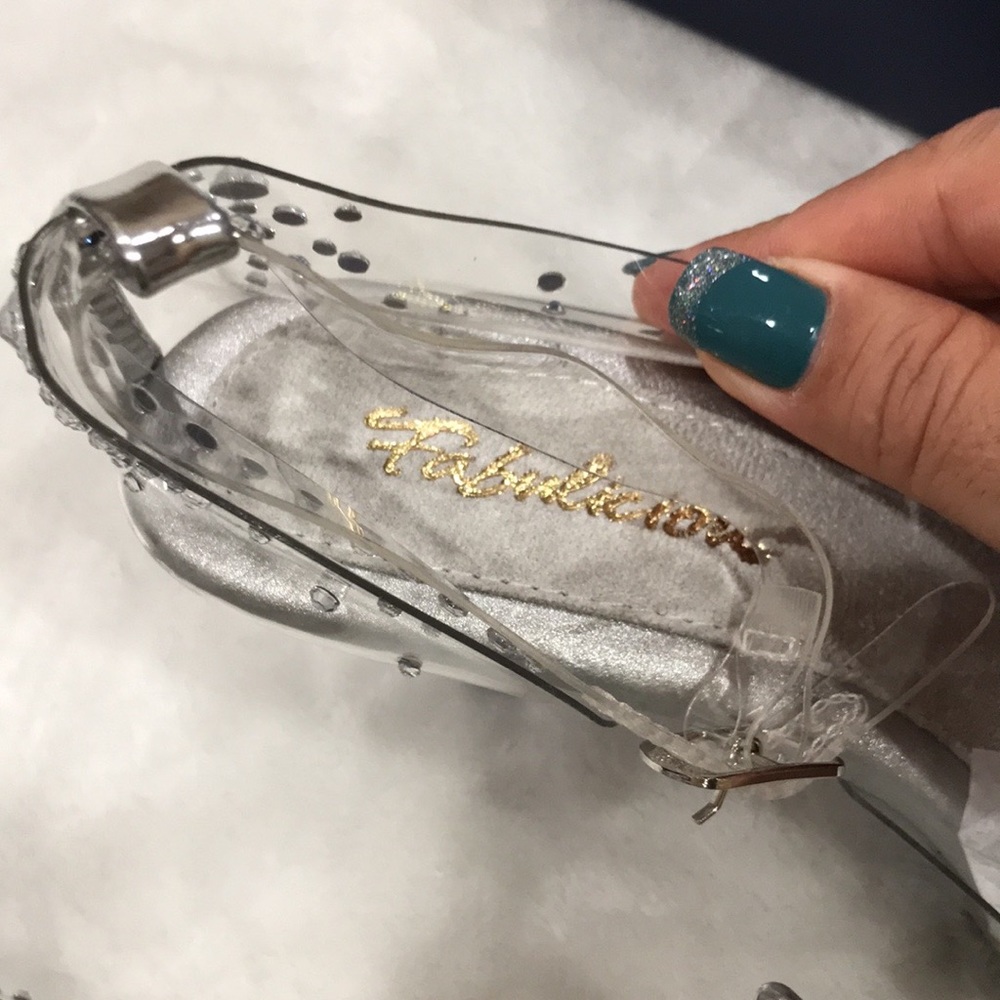 Fabulicious crustal platform sandals women’s size7 - Picture 6 of 15